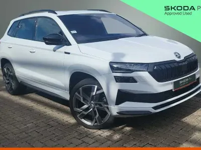 Used Skoda Karoq SportLine 110 HP (80 kW) 2025 Moon white metallic SUV