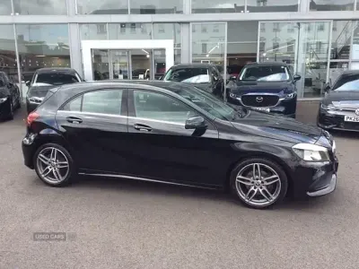 Used Mercedes A160 AMG line 2018 Black Hatchback
