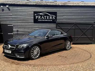 Used Mercedes E220 AMG line 194 HP (142 kW) 2018 Black Cabriolet