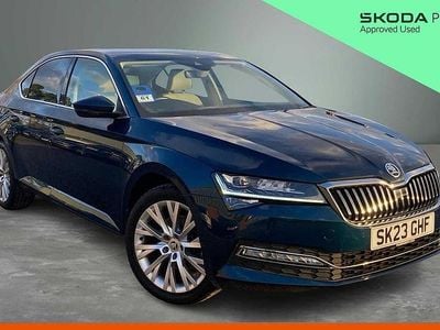 Used Skoda Superb SE L 160 HP (117 kW) 2023 Petrol blue metallic Hatchback