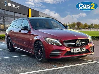 Red Used 2021 Mercedes C200 AMG line Estate | £24,495 (Expensive)