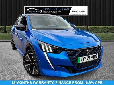 Used Peugeot e-208 GT 100 kW (136 HP) 2021 Blue Hatchback