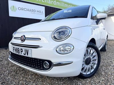 White Used 2018 Fiat 500 Lounge Hatchback | £7,695 (Fair price)