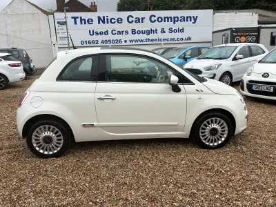 Used Fiat 500 Lounge 69 HP (50 kW) 2013 White Hatchback