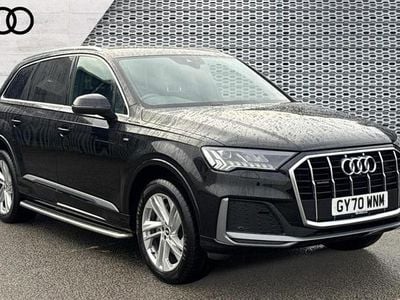 Black Used 2021 Audi Q7 S-Line SUV | £34,912 (Fair price)