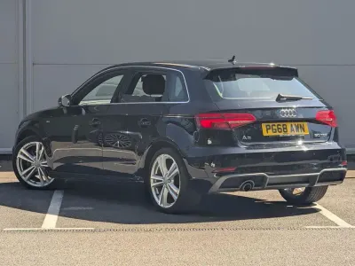 Used Audi A3 Sportback S-Line 2019 Black Hatchback