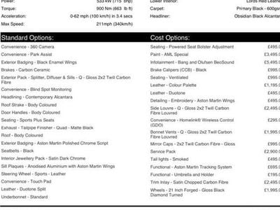 Used Aston Martin DBS 715 HP (525 kW) 2020 Red Coupe