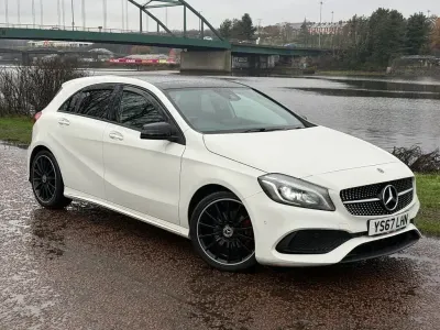 Used Mercedes A160 AMG Line Premium Plus 102 HP (75 kW) 2017 White Hatchback