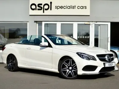 Used Mercedes E400 AMG line 333 HP (244 kW) 2015 White Cabriolet