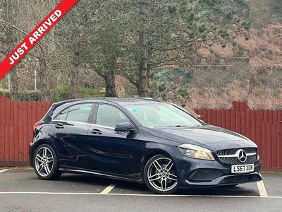 Used Mercedes A200 AMG line 136 HP (100 kW) 2017 Blue Hatchback