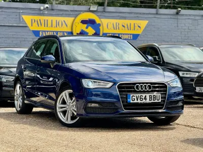 Used Audi A3 S-Line 110 HP (80 kW) 2014 Blue Hatchback