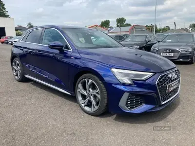Used Audi A3 S-Line 150 HP (110 kW) 2023 Blue Sedan