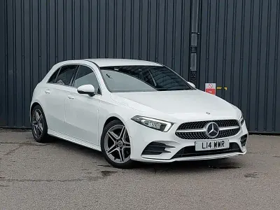 Used Mercedes A200 AMG line 163 HP (119 kW) 2019 White Hatchback