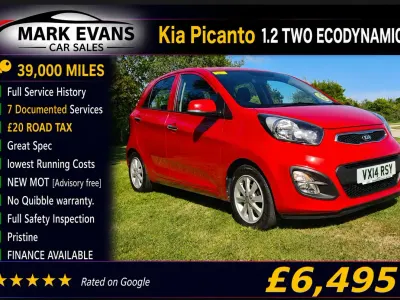 Used Kia Picanto 85 HP (62 kW) 2014 Red Hatchback