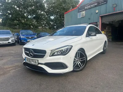 Used Mercedes CLA180 AMG line 2018 White Coupe