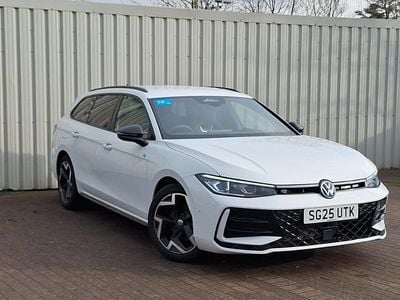 White New 2025 VW Passat R-line Estate | £33,998 (Good price)