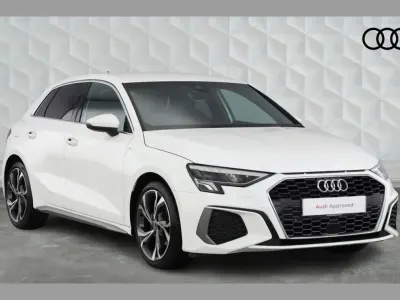 Used Audi A3 S-Line 150 HP (110 kW) 2023 White Sedan
