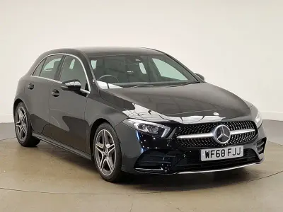 Used Mercedes A200 AMG line 163 HP (119 kW) 2018 Black Hatchback