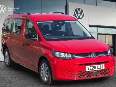 New VW Caddy Maxi 2026 Cherry red MPV