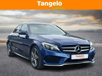 Used Mercedes C200 AMG line 136 HP (100 kW) 2018 Blue Sedan