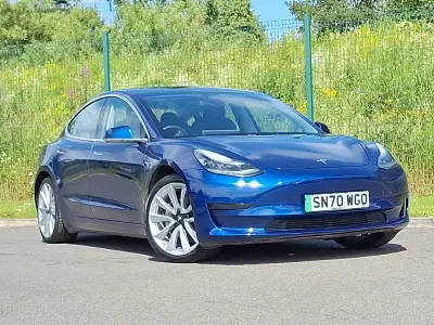 Used Tesla Model 3 Standard Range 239 kW (325 HP) 2020 Blue Sedan