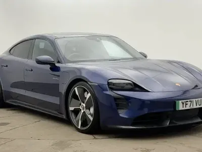 Used Porsche Taycan Performance Package 11 kW (15 HP) 2021 Blue Sedan