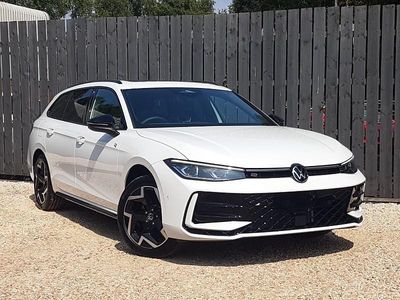 White New 2025 VW Passat R-line Estate | £40,395 (Expensive)