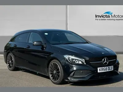 Used Mercedes CLA200 AMG line 156 HP (114 kW) 2018 Cosmos black metallic Estate