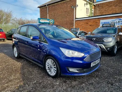 Käytetty Ford C-MAX Titanium 120 HP (88 kW) 2017 Sininen Tila-auto