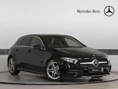 Used Mercedes A180 AMG line 136 HP (100 kW) 2019 Black Hatchback