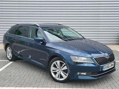 Used Skoda Superb SE L Executive 190 HP (139 kW) 2016 Blue Estate