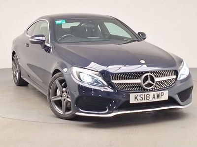 Blue Used 2018 Mercedes C220 AMG line Coupe | £15,998 (Fair price)