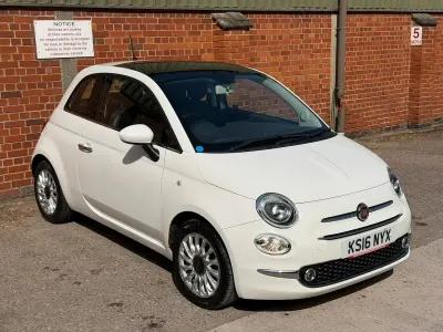 Used Fiat 500 Lounge 69 HP (50 kW) 2016 White Hatchback