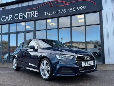 Used Audi A3 S-Line 150 HP (110 kW) 2019 Blue Sedan