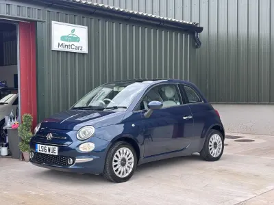 Used Fiat 500 Lounge 69 HP (50 kW) 2016 Blue Hatchback
