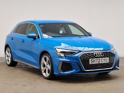 Used Audi A3 S-Line 110 HP (80 kW) 2022 Blue Sedan