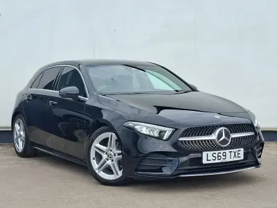 Used Mercedes A200 AMG line 163 HP (119 kW) 2019 Black Hatchback