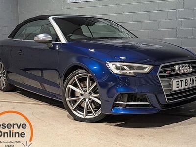 Used Audi S3 Cabriolet Business 310 HP (228 kW) 2018 Navarra blue Cabriolet