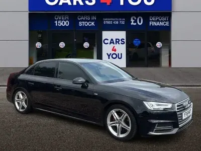 Used Audi A4 S-Line 150 HP (110 kW) 2018 Black Sedan