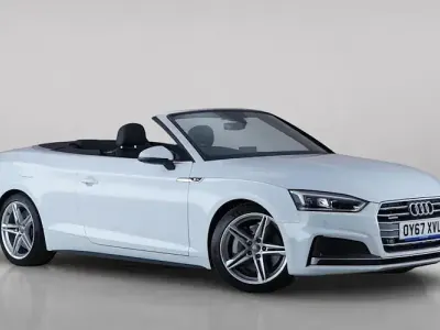 Used Audi A5 Cabriolet S-Line 252 HP (185 kW) 2017 White Cabriolet