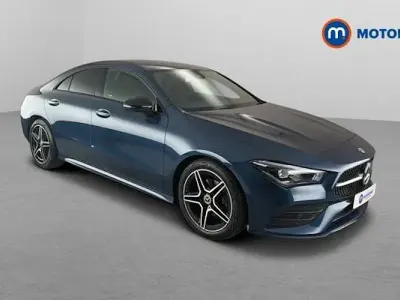 Used Mercedes CLA180 AMG line 136 HP (100 kW) 2022 Blue Coupe