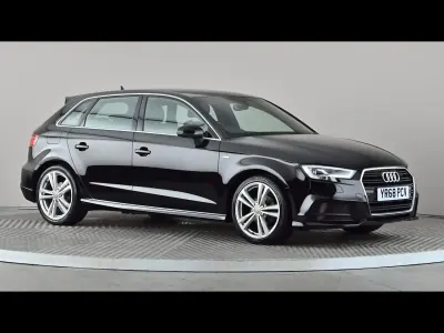 Used Audi A3 S-Line 150 HP (110 kW) 2018 Black Sedan