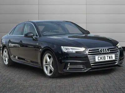 Used Audi A4 S-Line 150 HP (110 kW) 2018 Black Sedan