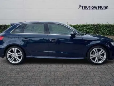 Used Audi A3 Sportback S-Line 150 HP (110 kW) 2019 Blue Hatchback