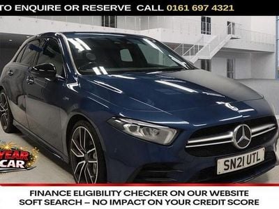 Blue Used 2021 Mercedes A35 AMG Premium Hatchback | £23,970 (Fair price)