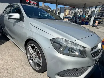 Used Mercedes A200 AMG line 136 HP (100 kW) 2016 Silver Hatchback