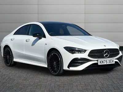 Used Mercedes CLA250 AMG Line Premium Plus 215 HP (158 kW) 2025 Polar white Coupe