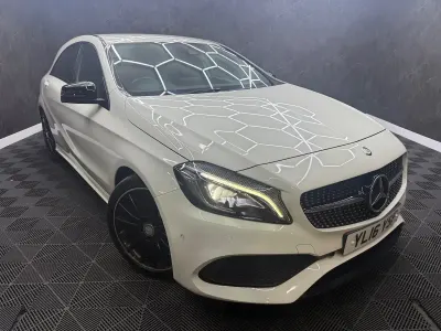 Used Mercedes A200 AMG Line Premium 136 HP (100 kW) 2016 White Hatchback