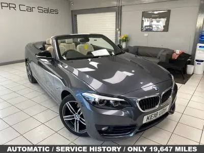 Used BMW 218 Sport Line 136 HP (100 kW) 2018 Grey Cabriolet