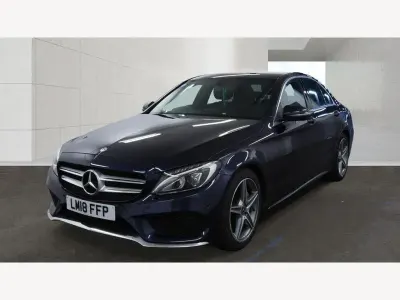 Used Mercedes C220 AMG line 2018 Blue Sedan